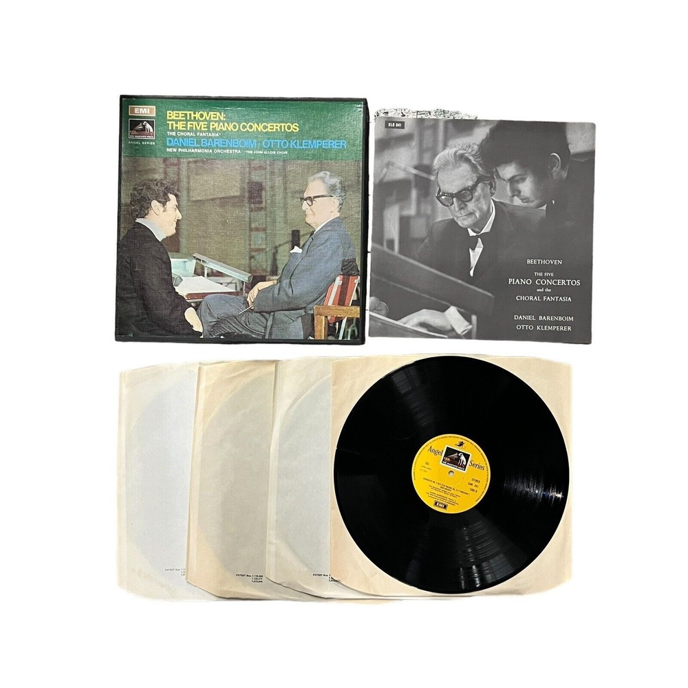 Beethoven Vinyl Box Set - The Five Piano Concertos 4 LP Box Set Barenboim